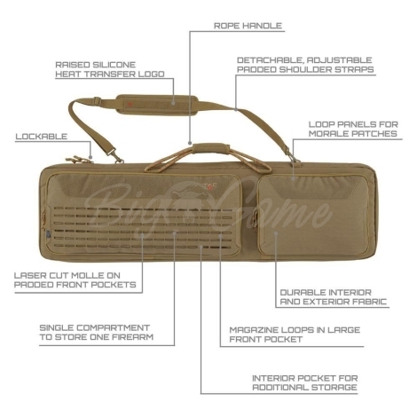 Чехол для оружия ALLEN TAC SIX Lockable Squad Tactical Gun Case цвет Coyote фото 3