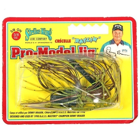 Бактейл STRIKE KING Pro-Model Jig 10,5 г (3/8 oz) цв. green craw фото 1