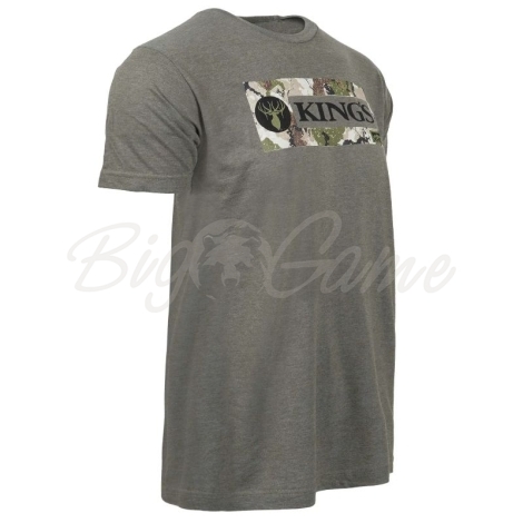 Футболка KING'S XK7 Logo Tee цвет Heather Military Green фото 3