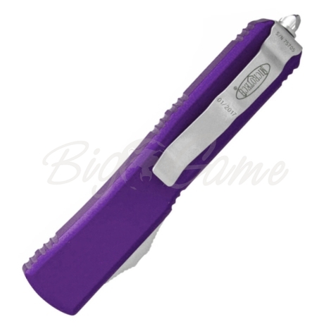 Нож автоматический MICROTECH Ultratech S/E M390, рукоять алюминий, цв. фиолетовый фото 2