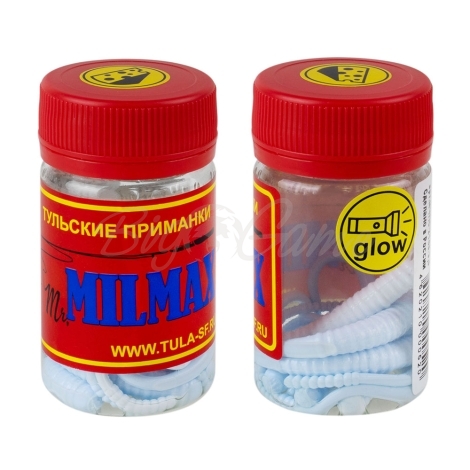 Слаг MILMAX Straight Worm светонакопительный аттр. сыр 85 мм (8 шт.) код цв. 048 фото 1