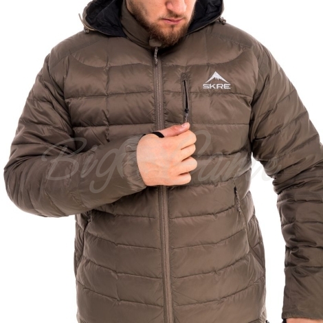 Куртка SKRE Ptarmigan 850 Ultra Down Hoodie цвет Earth Brown фото 6