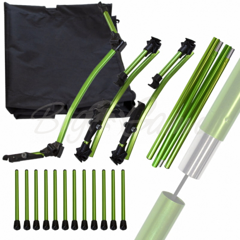 Раскладушка LIGHT CAMP Folding Cot цв. черный / зеленый фото 8