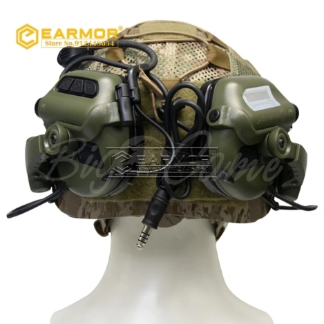 Наушники противошумные EARMOR M32X-Mark3 MilPro RAC Headset цв. Foliage Green фото 2