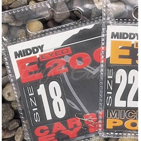 Крючок одинарный MIDDY E200 Mic Barb Eyed (10 шт.) № 22 фото 1