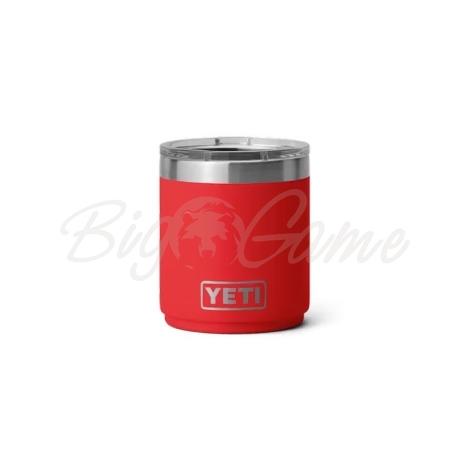 Термостакан YETI Rambler Stackable Lowball CL w/Magslider Lid 296 цвет Rescue Red фото 1