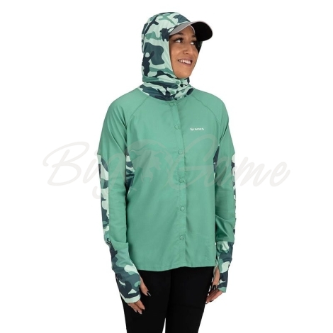 Рубашка SIMMS Women's BiComp LS Shirt '22 цвет Woodland Camo Avalon фото 5