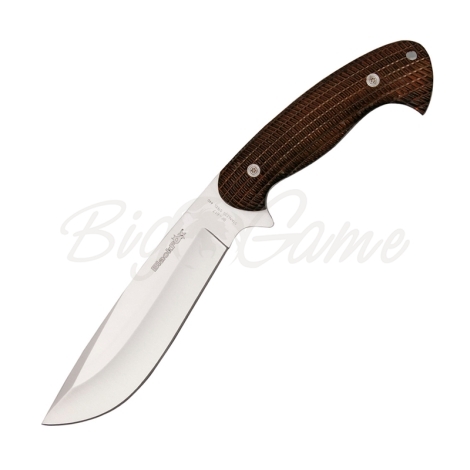 Нож охотничий FOX KNIVES Hunting Knife сталь 440А, рукоять дерево Пакка, цв. коричневый фото 1