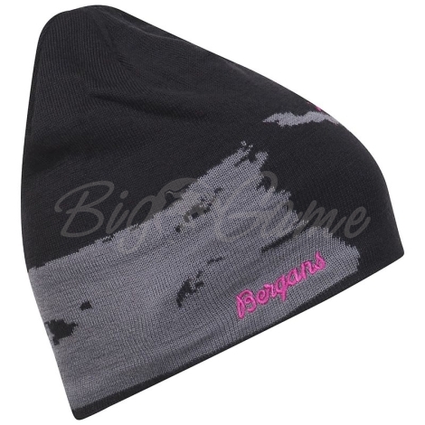 Шапка BERGANS Ski цвет Black / Solid Grey / Pink Rose фото 1