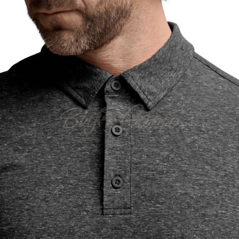 Футболка SITKA Essential SS Polo цвет Obsidian Heather фото 2