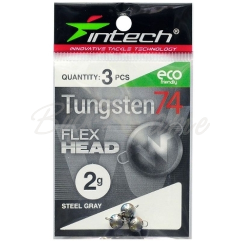 Груз разборный INTECH Tungsten 74 Steel Gray 1,7 г (3 шт.) фото 1