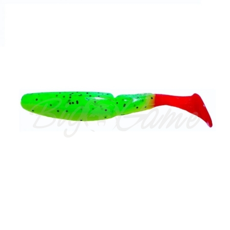 Виброхвост GAMBLER Little EZ 3245 9,5 см (9 шт.) код цв. Limetreuse Red Tail Pepper Glitter фото 1