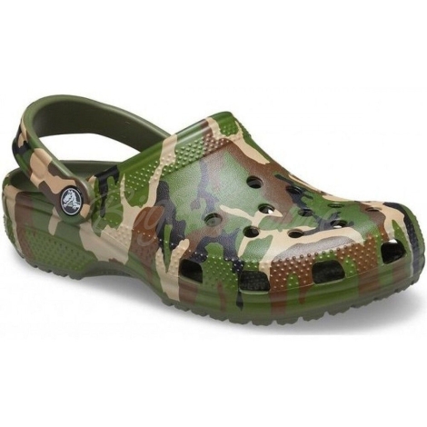 Сабо CROCS Classic Printed Camo Clog цвет камуфляж фото 1