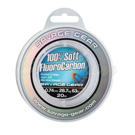 Флюорокарбон SAVAGE GEAR Soft Fluoro Carbon 0,49 мм 35 м 15,2 кг 33,5 lb фото 1