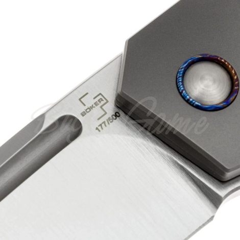 Нож складной полуавтоматический BOKER Collection 2025 сталь CPM MagnaCut рукоять Титан,Карбон цв. Черный фото 7