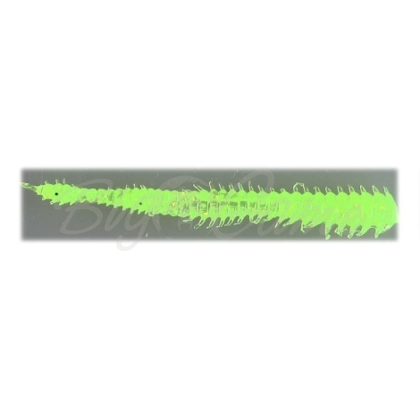Червь MICROKILLER Ленточник 5,6 см цв. зеленый флюоресцентный (10 шт.) фото 1