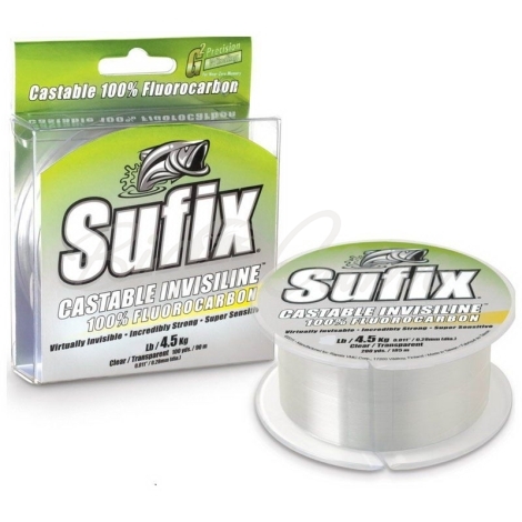 Флюорокарбон SUFIX Castable 100% Fluorocarbon 150 м 0,16 мм 2,1 кг фото 1