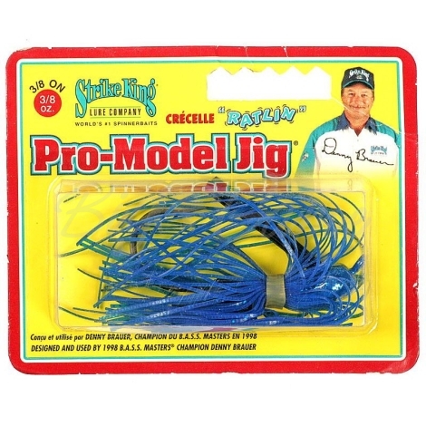 Бактейл STRIKE KING Pro-Model Jig 10,5 г (3/8 oz) цв. electric blue фото 1