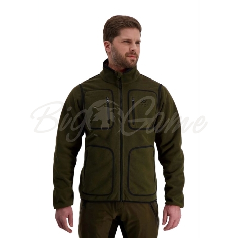 Толстовка ALASKA MS Elk Hunter Reversible Fleece Jacket цвет Moss Brown / BlindTech Blaze фото 7