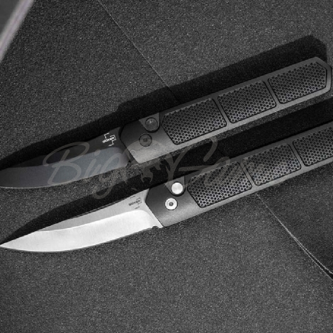 Нож автоматический BOKER Kwaiken Grip Auto Black сталь D2 черная рукоять алюминий черная фото 3