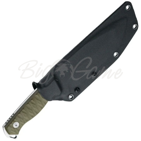 Нож с фиксированным клинком FOX KNIVES Golem сталь D2 рукоять стеклотекстолит G10 цв. Зеленый фото 2