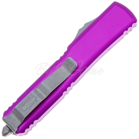 Нож автоматический MICROTECH Ultratech S/E M390, рукоять алюминий, цв. фиолетовый фото 3