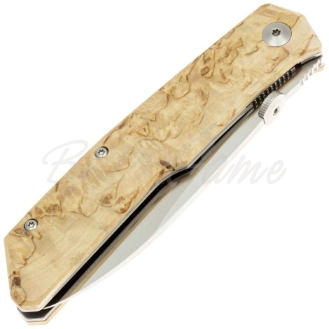 Нож складной полуавтоматический FOX KNIVES Terzuola Sicilian сталь N690Co рукоять Карельская береза фото 3