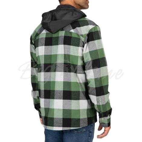 Рубашка SIMMS Coldweather Hoody цвет Moss Green Buffalo Plaid фото 4