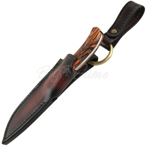 Нож охотничий BEAVER KNIFE HuliGun 10201 сталь Х12МФ рукоять Авторская микарта фото 4