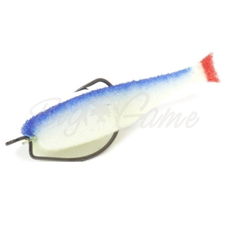 Поролоновая рыбка LEX Classic Fish 10 OF2 WBLB (белое тело / синяя спина / красный хвост) фото 1