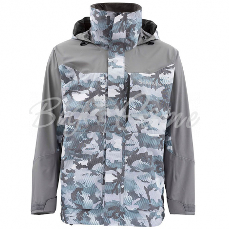 Куртка SIMMS Challenger Jacket '20 цвет Hex Flo Camo Grey Blue фото 1