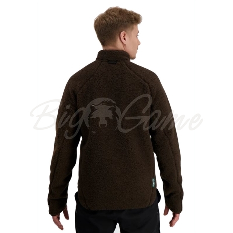 Толстовка ALASKA MS Teddy Jacket цвет Moss Brown фото 2