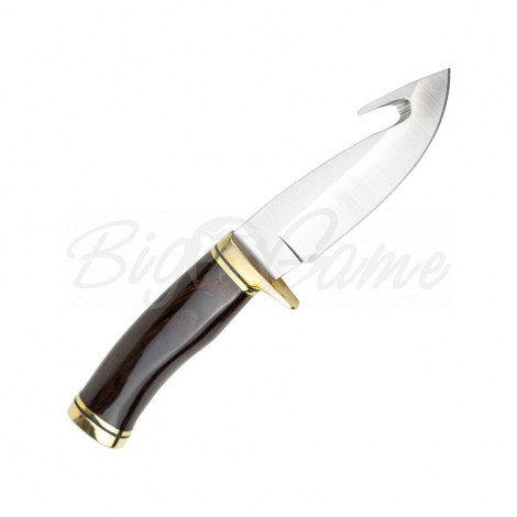 Нож BUCK Buck Zipper с фикс. клинком и крюком сталь 420HC рукоять дерево орех фото 4