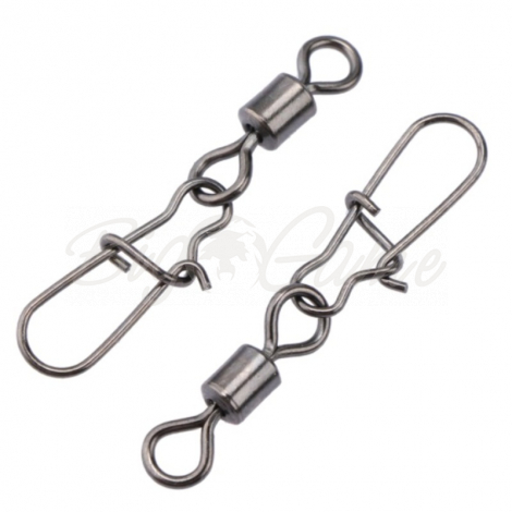 Застежка YARIE №810 Rolling Swivel with Line Snap цв. черный № 3 (6 шт.) фото 1