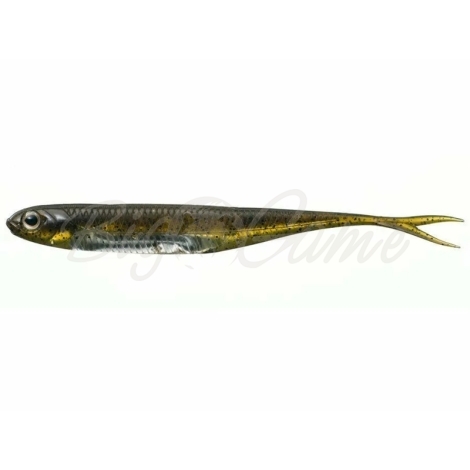 Слаг FISH ARROW Flash J Split 4" (6 шт.) цв. 01 (Green Pumpkin/Silver) фото 1