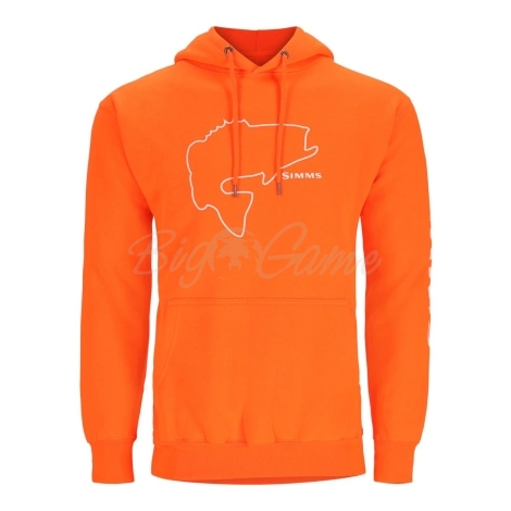 Толстовка SIMMS Bass Outline Hoody цвет neon orange фото 1