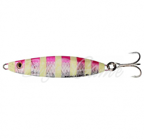 Пилькер SAVAGE GEAR Psycho Sprat 35 г цв. 03-Pink Glow Zebra фото 1