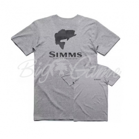 Футболка SIMMS Bass Hex Flo Camo T-Shirt цвет Grey Heather фото 1