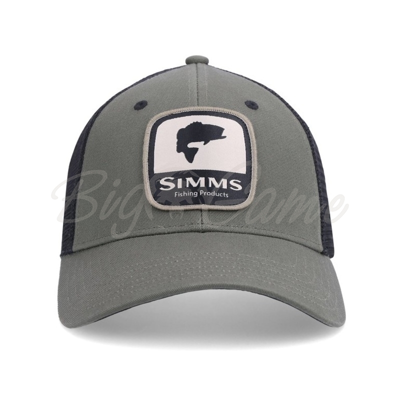 Simms Bass Patch Trucker - Ghost Camo Steel