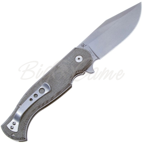 Нож складной полуавтоматический FOX KNIVES Eastwood Tiger сталь D2 рукоять Микарта цв. Зеленый фото 5