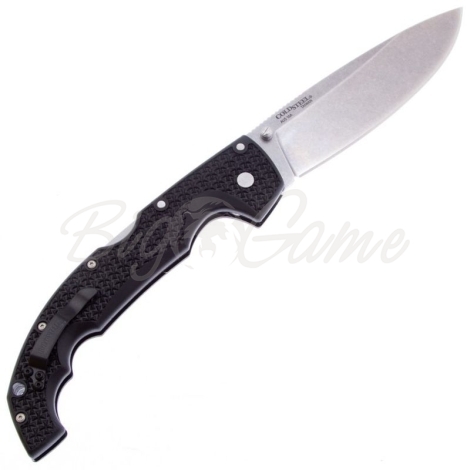 Нож складной COLD STEEL Voyager Extra Large Drop Plain Edge AUS10 рукоять пластик GRIV-EX цв. Черный фото 4