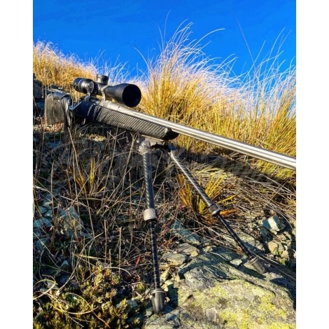 Сошка BACKLANZ Carbon Bipod Notched + Universal Mounting Bracket фото 2
