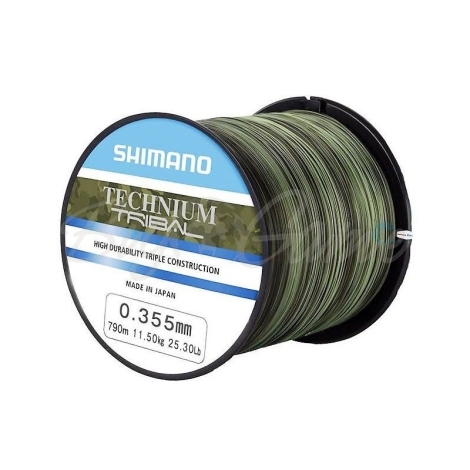 Леска SHIMANO Technium Trib PB 1100 м цв. камуфляж зеленый 0,305 мм фото 1