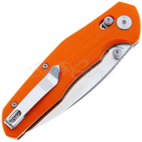 Нож складной BESTECH Ronan 14C28N рукоять стеклотекстолит G10 цв. Оранжевый фото 1