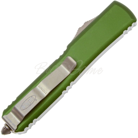 Нож автоматический MICROTECH Ultratech T/E сталь M390 рукоять Алюминий цв. Зеленый фото 2