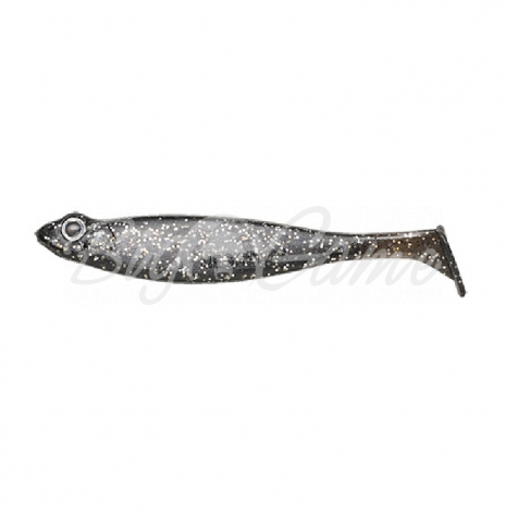 Виброхвост MEGABASS Hazedong Shad Vios Mineral 76 мм (8 шт.) цв. black silver flake фото 1