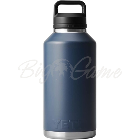 Термос YETI Rambler Bottle Chug Cap 1900 цвет Navy фото 1