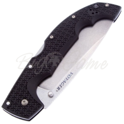 Нож складной COLD STEEL Voyager Extra Large Drop Plain Edge AUS10 рукоять пластик GRIV-EX цв. Черный фото 3