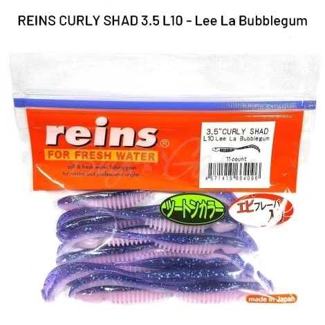 Твистер REINS Curly Shad 3,5" (11 шт.) код цв. L10 фото 1