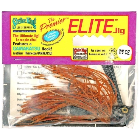 Бактейл STRIKE KING Premier Elite Jig 14 г (1/2 oz) цв. brown sugar flash фото 1